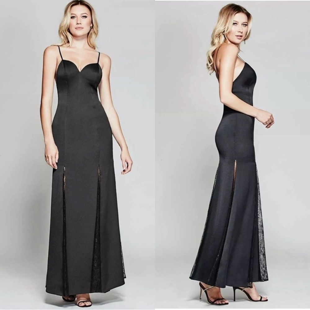 Marciano Guess Black Diana Maxi Dress NWT Sz Medium - Picture 3 of 15